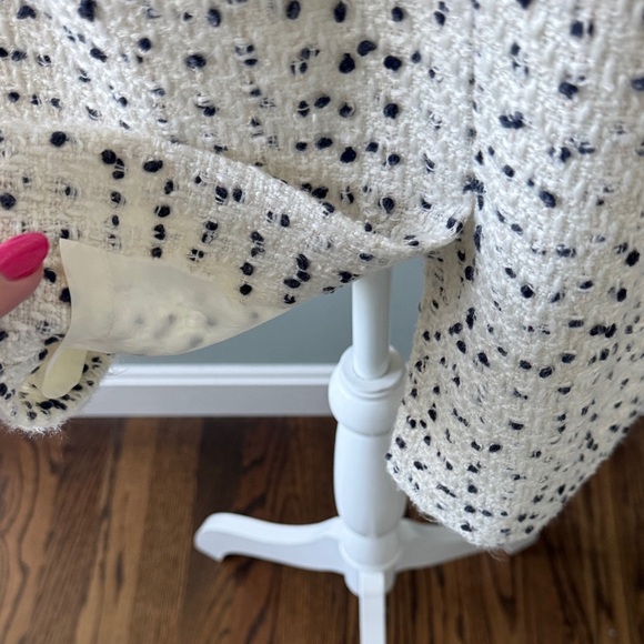 MICHAEL Michael Kors White and Navy Textured Mini Dress - Picture 3 of 6